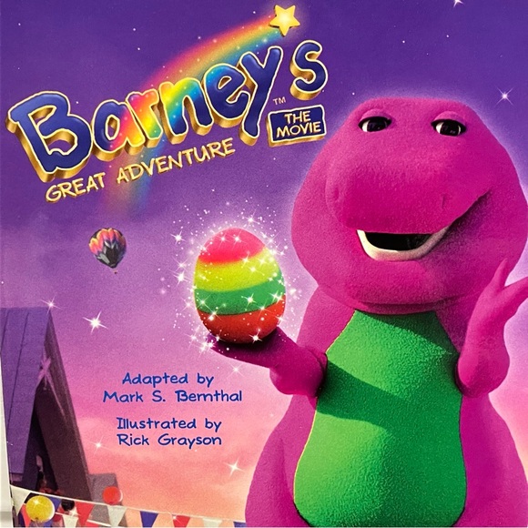 Barney's Great Adventure Paperback Book RARE - Picture 3 of 11